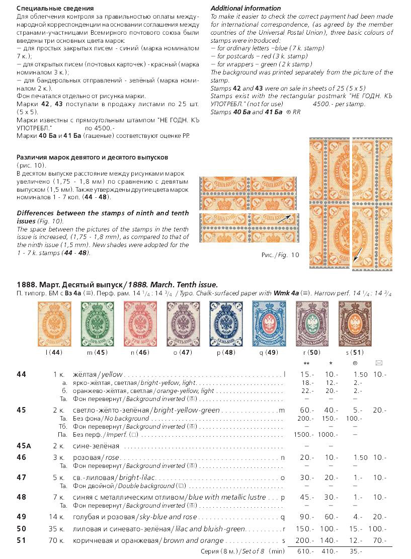 Российская империя.Специализированный каталог почтовых марок 1845-1917 годов.The Russian empire.Specialized catalogue of postage stamps 1845-1917 years.