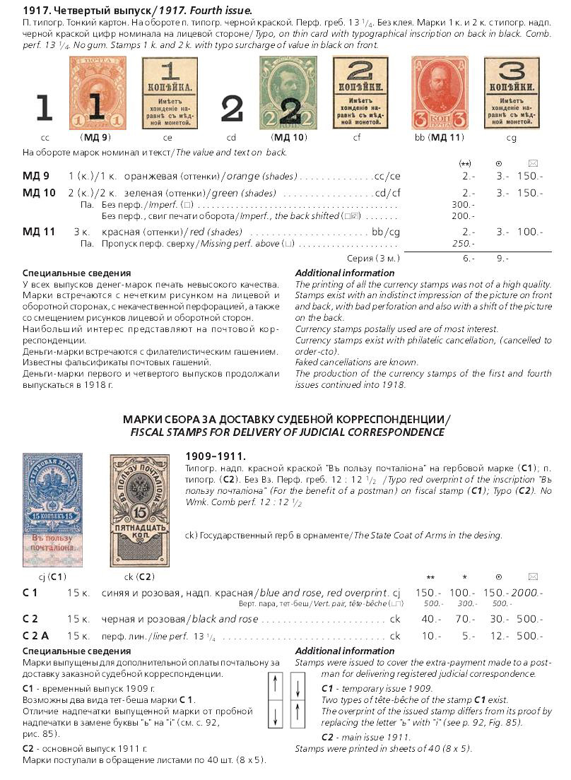 Российская империя.Специализированный каталог почтовых марок 1845-1917 годов.The Russian empire.Specialized catalogue of postage stamps 1845-1917 years.